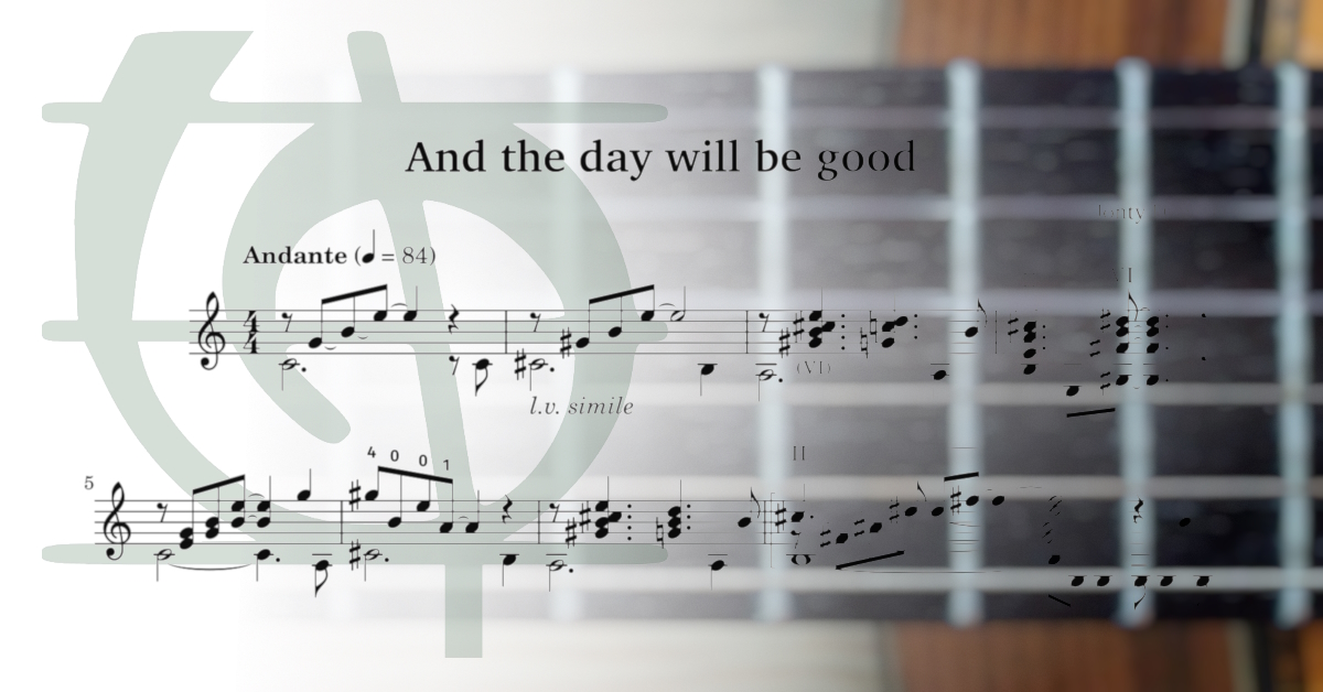 Sheet music PDF. Original composition for solo classical guitar.
